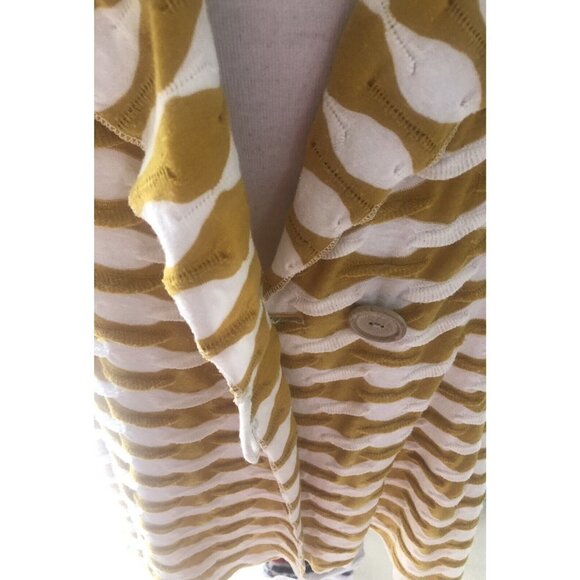Adorn Women's Large Tunic Shirt  Asymmetrical Hem Cotton Spandex Blend Yellow - Picture 6 of 9